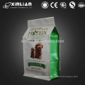 flat bottom pet dog food bag with resealable zipper